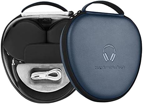 for Apple AirPods Max Case Accessory: WIWU AirPod Max Case with Sleep Mode | Airpod Max Accessories for Apple Headphones | Ultra-Slim Travel Carrying Case | Portable Storage Bag | Blue Empty Case