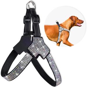Sparkly Rhinestones Y-Shape Pet Dog Harness Size S Fashionably Functional Gear for Trendsetting Dogs Everywhere