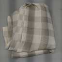 Softalker Checkered Tablecloth Rectangle, Outdoor Linen Cotton Gingham Table Cloth with Tassel, Heavy Duty Wrinkle Free Buffalo Plaid Table Cover for Kitchen Dining Summer Party - 60 x 75 Inch, Beige