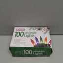 PREXTEX Christmas String Lights with Green Wire - 100 Count, 20 Ft Multicolored Christmas Tree Lights for Xmas Decorations Indoor and Outdoor - Incandescent String Light for Patios, Fences, Holidays