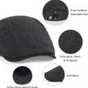 3Pcs Cotton Newsboy Hat for Men Cool Adjustable Flat Cap
