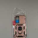 for Samsung Galaxy S26 Plus Case, Bumper Hard Plastic Phone Case with [Sliding Camera Lens Cover] [360 Rotatable Kickstand Ring] [HD Screen Protector] for Samsung Galaxy S26+ Plus Rose Gold