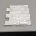 Art3d 10-Sheet Peel and Stick Backsplash, 12 in. x 12 in. Subway 3D Wall Panels, Mono White with Gray Grout