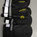 QUMY Dog Shoes  & Paw Protectors for Winter Snowy Day, Summer Hot Pavement, Water-Resistant in Rainy Weather, Outdoor Walking, Indoor Hardfloors Skid-Resistant Sole (Size 5: 2.4''x2.8''(W*L) (Pack of 4))