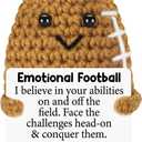 Funny Positive Crochet Football Birthday Gifts for Men, Teacher Appreciation Fathers Day Graduation Gifts for Women Him Her, Inspirational Self Care Home Decor Gift for Dad Mom Son Daughter Coworker