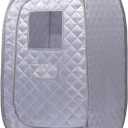 Smartmak Portable Sauna Tent, Foldable One Person Full Body Spa for Detox Therapy Without Steamer - Grey (Gray)