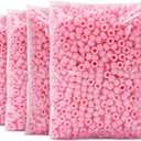 Praisebank Pony Beads, 4000pcs Pink, Beads for Jewelry Making, Beads for Crafts, Beads for Hair Braids. (X-Large Pack)