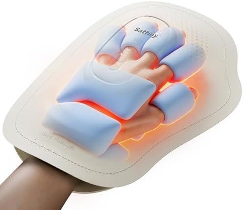 Hand Massager with Heat and Air Compression – Relaxing Therapy for Arthritis & Carpal Tunnel Relief – Ultra-Thin, Cordless Rechargeable with Adjustable Intensity & Temp– Presents for Men Women