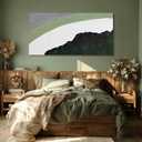 GAIDUOMAI Large Textured Wall Art Green Wall Decor Green and White Geometric Abstract Canvas Wall Art for Bedroom Neutral Artwork for Living Room 29"x 58"
