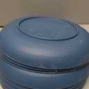 Deep Dinner Plates 10 Inch, Plastic Plates Reusable, Unbreakable Wheat Straw Plates Set of 8, Microwave and Dishwasher Safe Serving Plate for Main Course - Blue