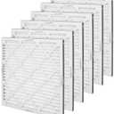 Amazon Basics 20x20x1 Air Filter 6-Pack, MERV 11 AC Furnace Filters, Dust, Pet, Allergy Control, Electrostatic (Actual Size: 19.75 x 19.75 x .75)