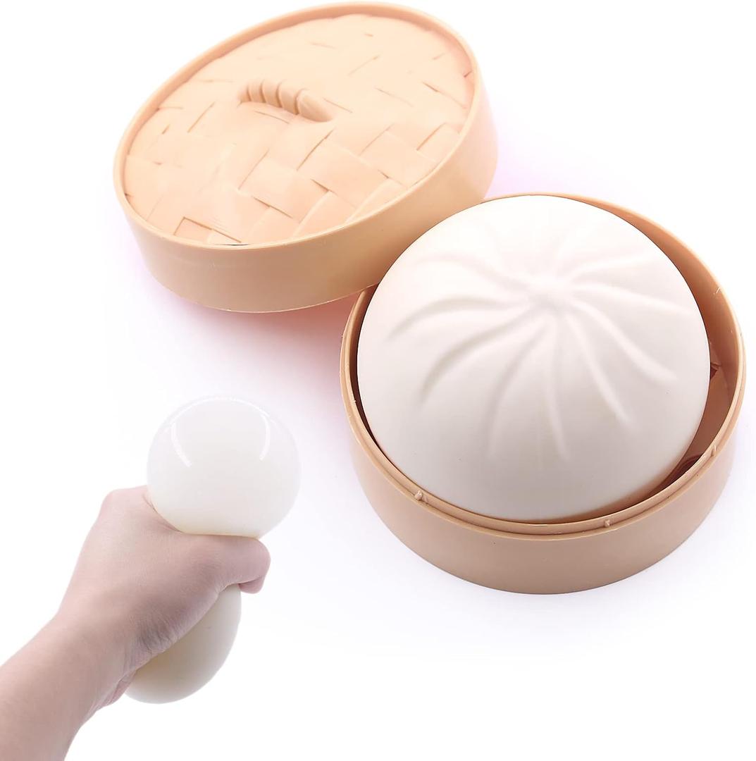 Squishy Dumpling Stress Ball Toy, Sensory Toys for Kids with Autism, ADHD,Stress Relief Toys Kids&Adult,Classroom Prizes,Party Favors for Kids.