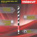 1-1/8"x 12" Auger Drill Bit for Wood, Hex Shank 3/8 Inch, Wood Boring Drill Bits, Ship Auger Long Drill Bit for Soft and Hard Wood, Plastic, Drywall Tree Stump and Composite Materials