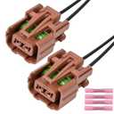 2PCS Front Fog Light Connector Harness fit for Jeep Wrangler 2010-2024, Pigtail Plug Wiring Harness