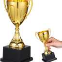 NOLITOY Gold Awards Trophy, Plastic Trophy Cup Rewards Winning Prize for Sports Tournaments Birthday Party Competitions Spelling Bee