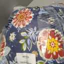 JMGBird Weather-Resistant Outdoor Pillows Set of 2, 18x18 inch Durable Red Flowers Blue Background Throw Pillows with Inserts for Patio Furniture  A-blue With Flower