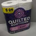 Quilted Northern Ultra Plush Toilet Paper, 6 Mega Rolls = 24 Regular Rolls, 3X Thicker*, 3 Ply Soft Toilet Tissue, Pack of 