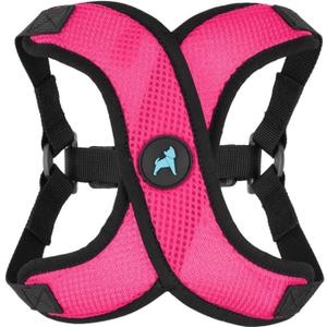 Gooby Comfort X Step in Lite Dog Harness - Choke Free, Escape Free with Light Breathable Mesh - Step in Dog Harness for Small Dogs Only - Quick Release Buckle, Metal D-Rings - Flamingo Pink, X-Small (X-Small (11.8-14"))