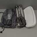Bright Starts Pop N Sit Portable Booster Seat, 3-in-1 Floor Seat, Travel High Chair & Toddler Booster with Feeding Tray, Indoor/Outdoor, Grey, 6 Months - 3 Years