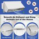 Wall Vent Cap for Microwave & Range Exhaust Vent Hood, 3-1/4" x 10" Exhaust Vent, White, for Kitchen Bathroom RV Exterior Duct Ventilation