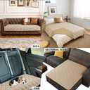 Fuguitex Waterproof Dog Blanket Reversible for Small Dogs Resistant Leakproof Washable Couch Cushion Bed Protector Cover for Indoor Furniture Pet Friendly（82"*102",Beige+Taupe)