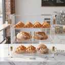 3-Tier Acrylic Bakery Display Case with Removable Trays, Clear Pastry Cabinet Countertop Bread Storage Box for Kitchen Bakery Shop Ideal for Bread, Bagels, Donuts, Desserts