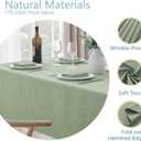 Veblandy Rectangle Tablecloth Linen Textured Waterproof & Stain Resistant Table Cloth Wrinkle Free Decorative Fabric Farmhouse Table Cover for Dining/Party/Buffet/Wedding, 60 x 120 Inch, Sage Green