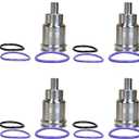 6X Fuel Injector Steel Sleeve Cup Set 21515329 21401136 for Volvo D13 D11 D16 MACK MP7 MP8 MP10 w/O Ring 276948