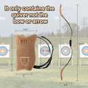 Archery Arrow Quiver with Slots, Adjustable Shoulder Strap, Portable Quiver Arrow Holder for Outdoor Hiking, Hunting, Shooting, Training, Targeting, Cosplay, Only the quiver is included