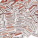 80 Pieces Word Charms Pendants Engraved Motivational Charms Pendants Jewelry Making Accessories for DIY Necklaces, Bracelets, Key Chains(Rose Gold)