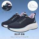 Wondamo Women's Walking Shoes Slip On Comfortable Rebound Running Tennis Shoes Lightweight Breathable Non Slip Supportive Casual Athletic Fashion Sneakers, Size 9 US Women