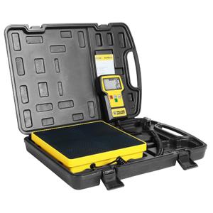 YELLOW JACKET Refrigerant Scale 110 LBS HVAC Freon Scale Ultra-Large LCD Screen High Precision Electronic Refrigerant Charging Weight Scale with Portable Case for Recovery Tanks