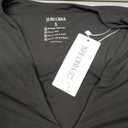 REORIA Women's Trendy Sexy Plunge Deep V Neck Long Sleeve Bodysuit Double Lined Going Out T Shirt Tops, Black, Size S