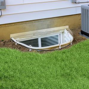 Vercraft 41"L x 18"W Basement Window Well Covers with Mounting Clip Heavy-Duty Clear Polycarbonate Egress Window Cover Outside All-Weather Against Debris UV Resistant Protects Tear-Resistant