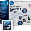 MED PRIDE Lens and Screen Cleaning Wipes for Eyeglasses, Touch Screens, Cameras, Anti-Fog, Scratch-, Anti-Static (100 100 Count (Pack of 1)
