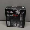 Mueller Multistick 5-in-1 Immersion Blender Handheld,12 Speed Hand Mixer-Turbo Boost,Heaviest Duty Copper Motor,Titanium reinforced Blades Hand Blender,Milk Frother Wand,Whisk,Beaker,Chopper,Grey (Gray)