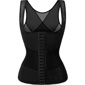 SHAPSHE Waist Trainer for Women Workout Corset Waist Cincher Shapewear Tummy Control Vest Body Shaper Invisible Girdle (Medium, Black)
