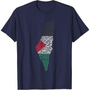 Palestine Free Palestine in Arabic Free Gaza Palestine Flag T-Shirt, L