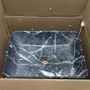 Lordear 19"x15" Rectangular Vessel Sink  Modern Above Counter Bathroom Sink Marble Porcelain Ceramic Vanity Art Basin