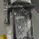 FEMILA Exterior Wall Sconce, 2 Packs Outdoor Waterproof Wall Lights Fixture, E26 Socket Wall Lantern for Porch, Anti-Rust Matte Black Finish with Seeded Glass Lampshade, 4FD54B-2PK BK