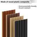 WPC Slat Wall Panels, Stylish Interior Decor Slat Paneling for Living Room, Bedroom,TV Background Wall, 48 x 6.3 Inch,16-Pack,Teak