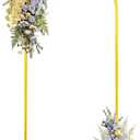Toolterritary 7.2 FT Wedding Arch Backdrop Stand, Stable Heavy Duty Metal Wedding Arch Frame for Ceremony, Reinforced Balloon Arch Stand for Birthday Party & Baby Shower, Gold