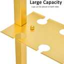 Champagne Wall Holder for Party Holder Up to 80 Cups, 5 Layer Movable Champagne Flute Holder Display, Metal Champagne Wall Stand, Drink Wall for Wedding, Bar Decor (Gold)