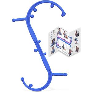 Body Back Buddy Elite Blue 2.1 - Neck Massager for Pain Relief Deep Tissue - Back Therapy Tool - Therapeutic Trigger Point Hook for Muscle Knot & Myofascial Release - Shoulder Pressure Point Relief