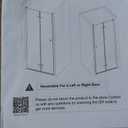32" W 72" H Bifold Shower Door, Semi - Frameless Folding Bathroom Glass Shower Doors, SGCC Certified 1/4" (6mm) Clear Tempered Glass Door for Small Space, Reversible Installation, Brushed Nickle