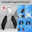 Toenail Clippers for Seniors Thick Toenails, Sharp Toe Nail Clippers Set for Men Women, Heavy Duty Fingernail Clipper Pedicure Tools for Feet, Professional Manicure and Pedicure Kit with Nail Scissors