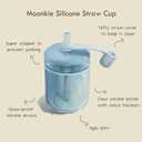 Moonkie Baby Straw Cup | Silicone Toddler Sippy Training Cup With Straw Lid | BPA-Free Drop-Proof Cup | Baby Led Weaning | 6 Months+, 5 oz, 1 Pack