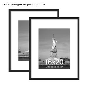 ENJOYBASICS 16x20 Picture Frame, Display Poster 11x14 with Mat or 16 x 20 Without Mat, Wall Gallery Photo Frames, Black, 2 PackAmazon's Choice ENJOYBASICS 16x20 Picture Frame, Display Poster 11x14 with Mat or 16 x 20 Without Mat, Wall Gallery Photo Frames, Black, 2 PackAmazon's Choice