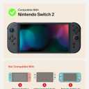 Belkin Nintendo Switch 2 Case w/Integrated 10,000mAh Power Bank Charger, Portable Hard Shell Protective Carrying Case with Pockets for AirTag, Game Cartridges for Travel - Charcoal (Black)