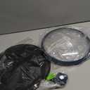 Glass Microwave Cover for Food 10.5 Inch Microwave Splatter Cover With Easy Grip Meteorite Shape Handle Microwave Cover Glass Guard Lid Vented Edge Plate Cover for Heating Food (Dark Blue)